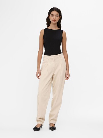 OBJECT Regular Pleat-Front Pants in White