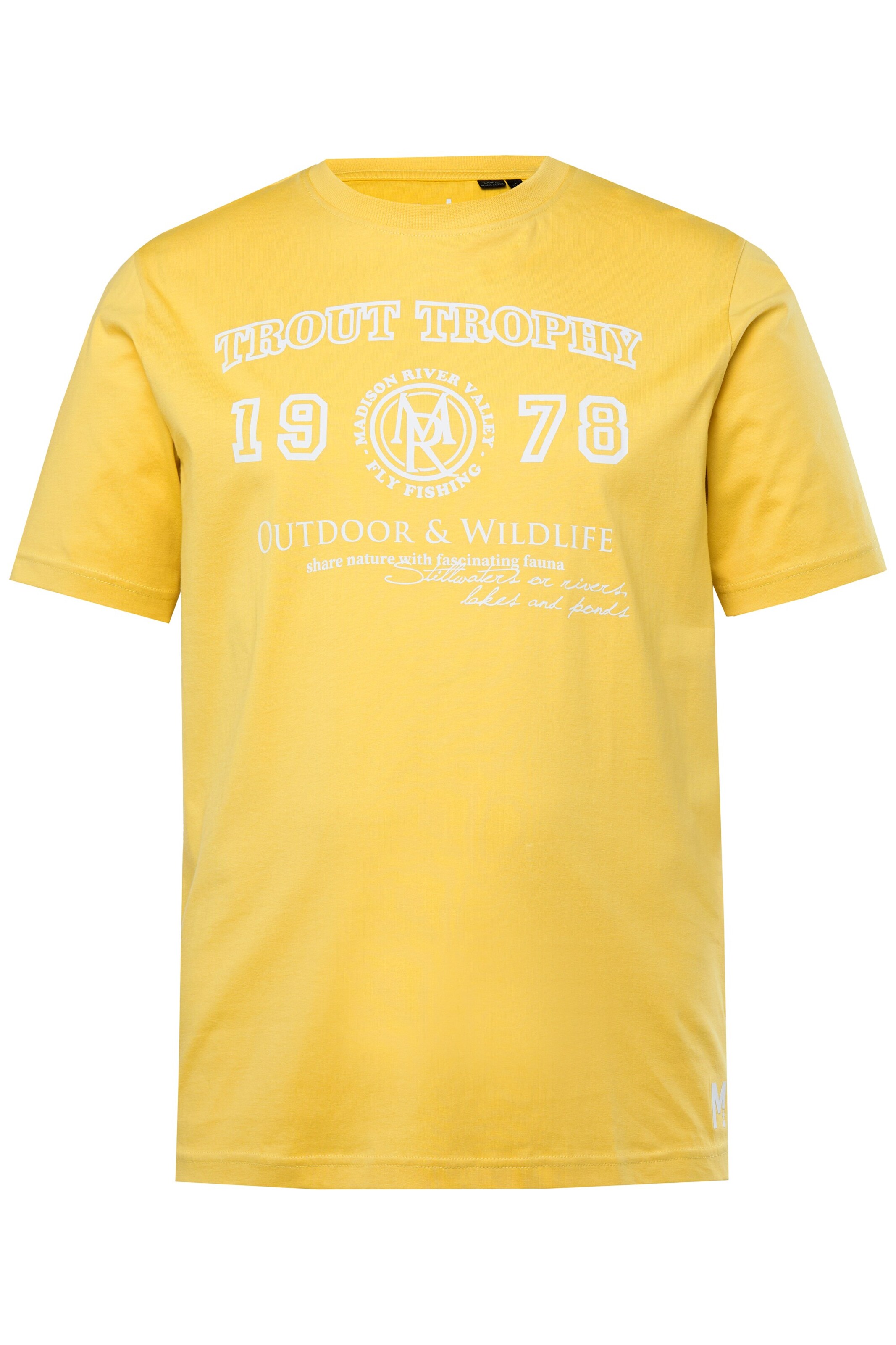 Men Plus T-Shirt in Gelb: Vorderseite