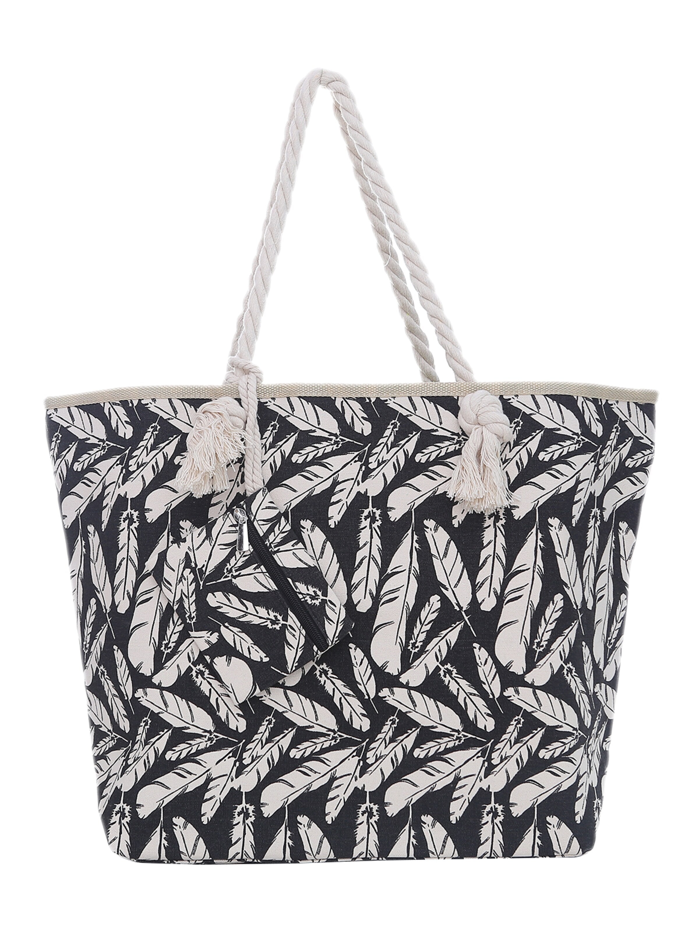 DonDon Beach Bag in Black: front
