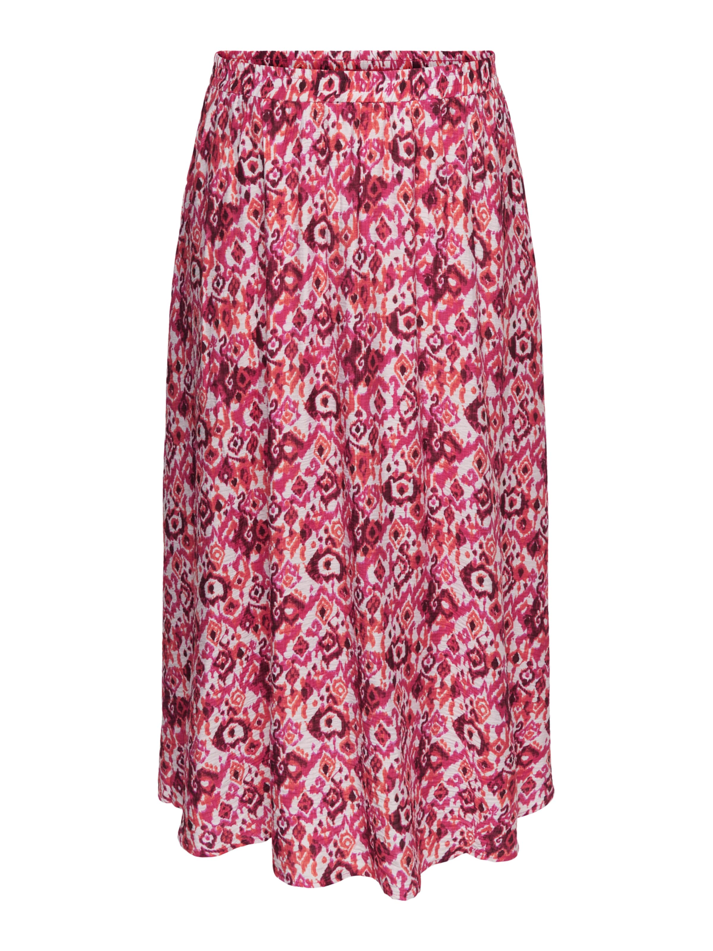 ONLY Carmakoma Svārki 'CARHAVANA', krāsa - oranžs / fuksijkrāsas / rozīgs / balts, Preces skats