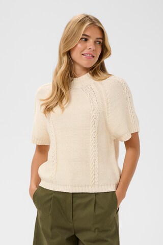 SAINT TROPEZ - Pullover 'SZRiver' em bege: frente