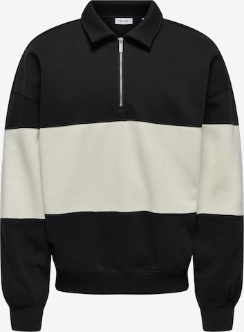 Only & Sons Sweatshirt 'Byron' in Schwarz: Vorderseite