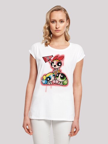 F4NT4STIC Shirt 'Powerpuff Girls Cheerleaders' in White
