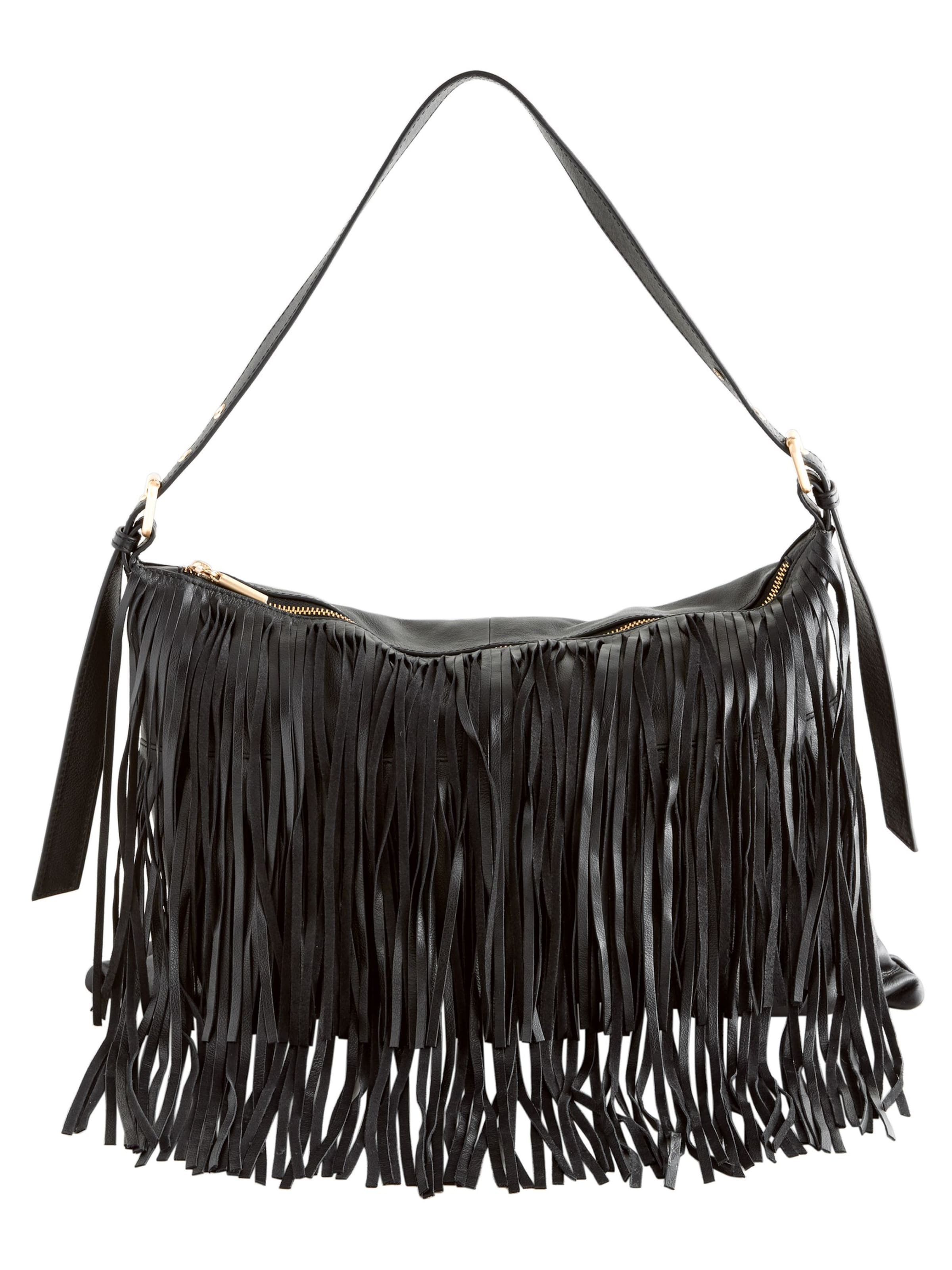 Next Schultertasche in Schwarz: Vorderseite