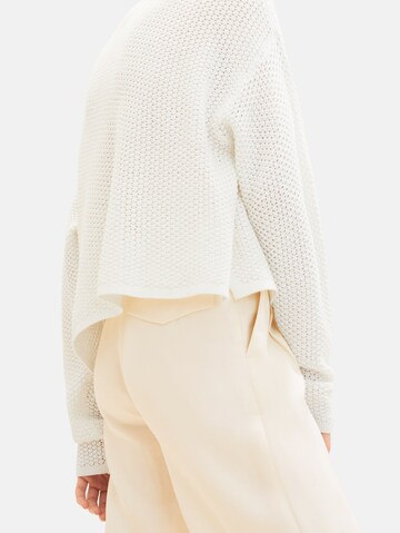 TOM TAILOR Sweater in White