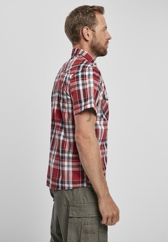 Brandit Regular fit Button Up Shirt 'Roadstar' in Red