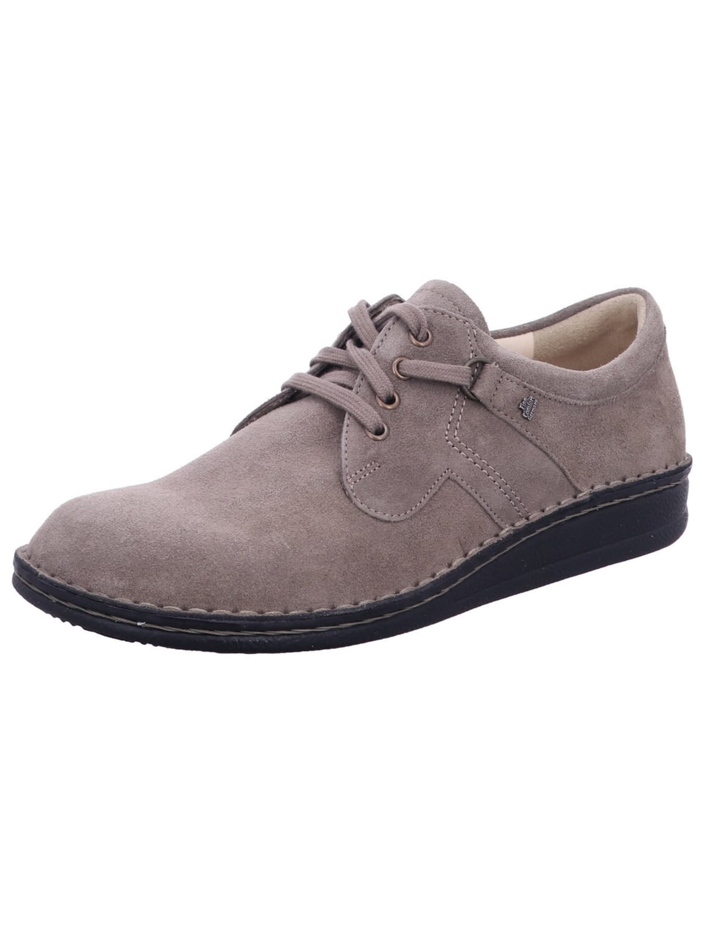 Chaussure à lacets 'Komfort Schnürschuh Herren 01000 735495 Velourleder in grau' Finn Comfort en gris : devant