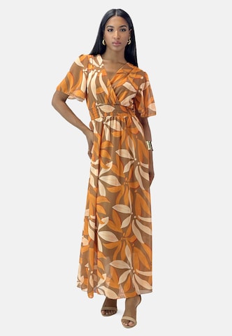 Robe Elara en marron : devant