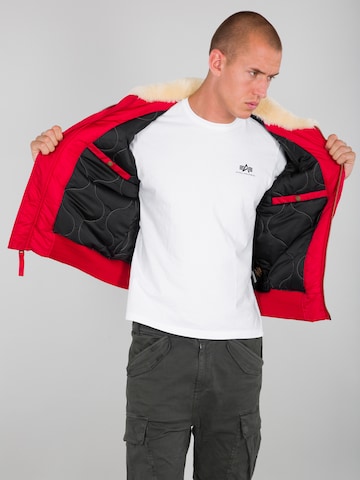 ALPHA INDUSTRIES Winterjas 'Injector III Air Force' in Rood