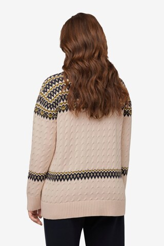 Ulla Popken Pullover (GOTS) in Beige