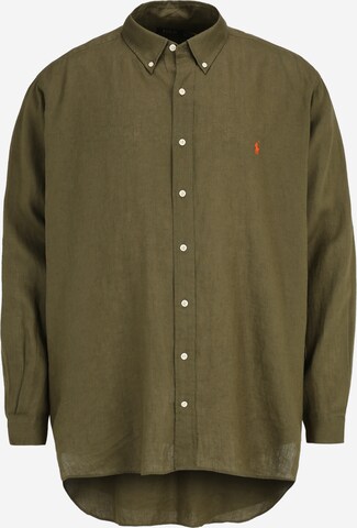 Polo Ralph Lauren Big & Tall Button Up Shirt in Green: front