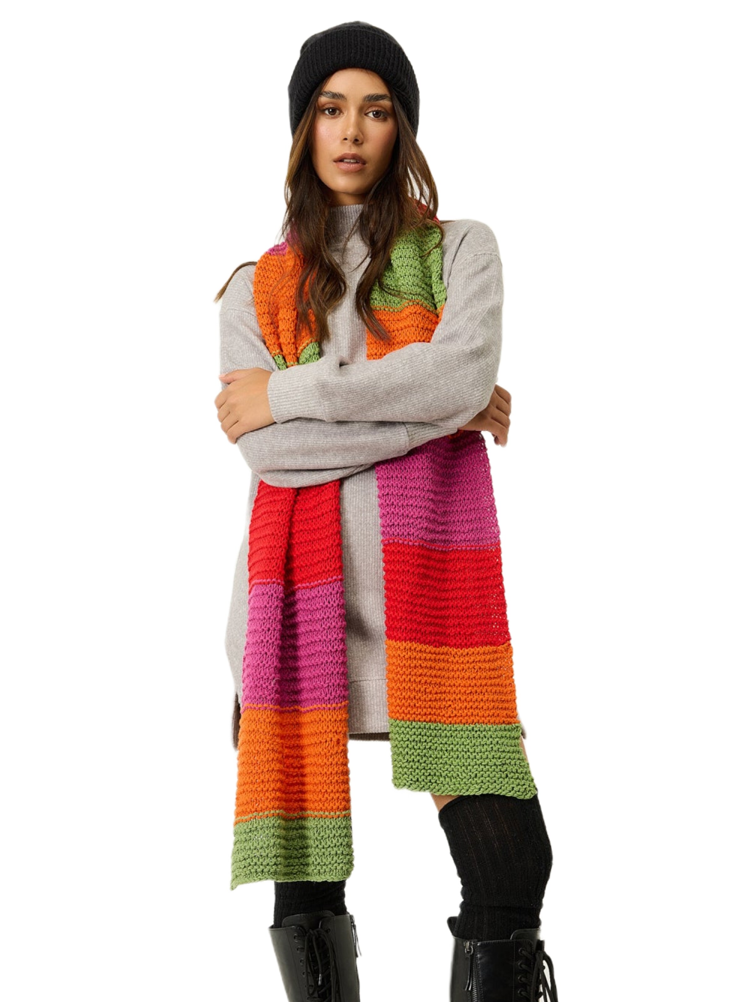 No Matter What Gebreide jurk in Grijs