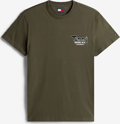Tommy Jeans Majica u maslinasta / crna / bijela, Pregled proizvoda