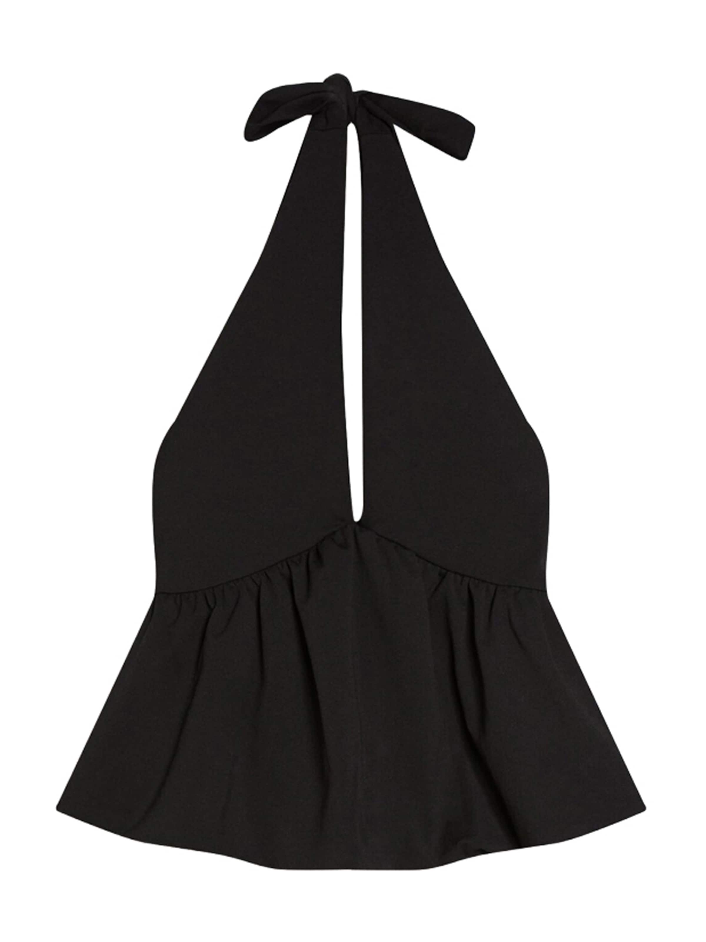 Bershka Top - Čierna: predná strana