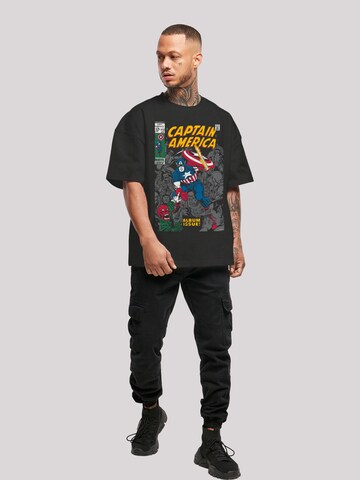 Maglietta 'Marvel Captain America Album Issue Cover' di F4NT4STIC in nero