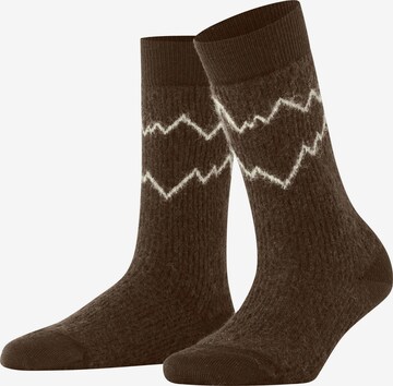 FALKE Socken 'Peak' in Braun: Vorderseite