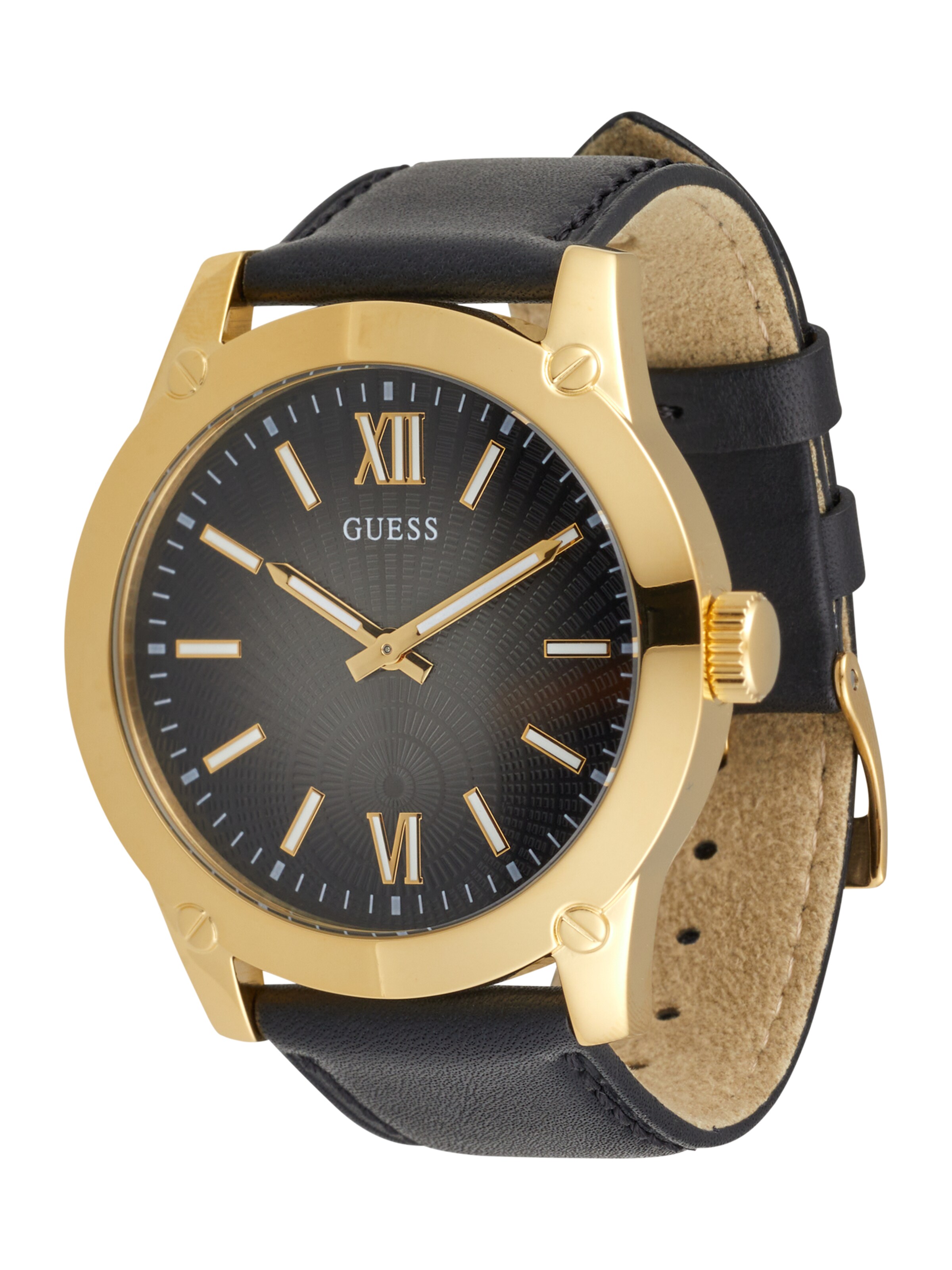 GUESS Uhr in Schwarz: Vorderseite