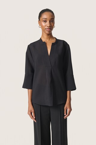 Chemisier 'SLAlbia' SOAKED IN LUXURY en noir : devant