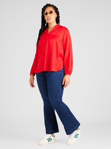 ONLY Carmakoma - Blusa 'KALANA' en rojo