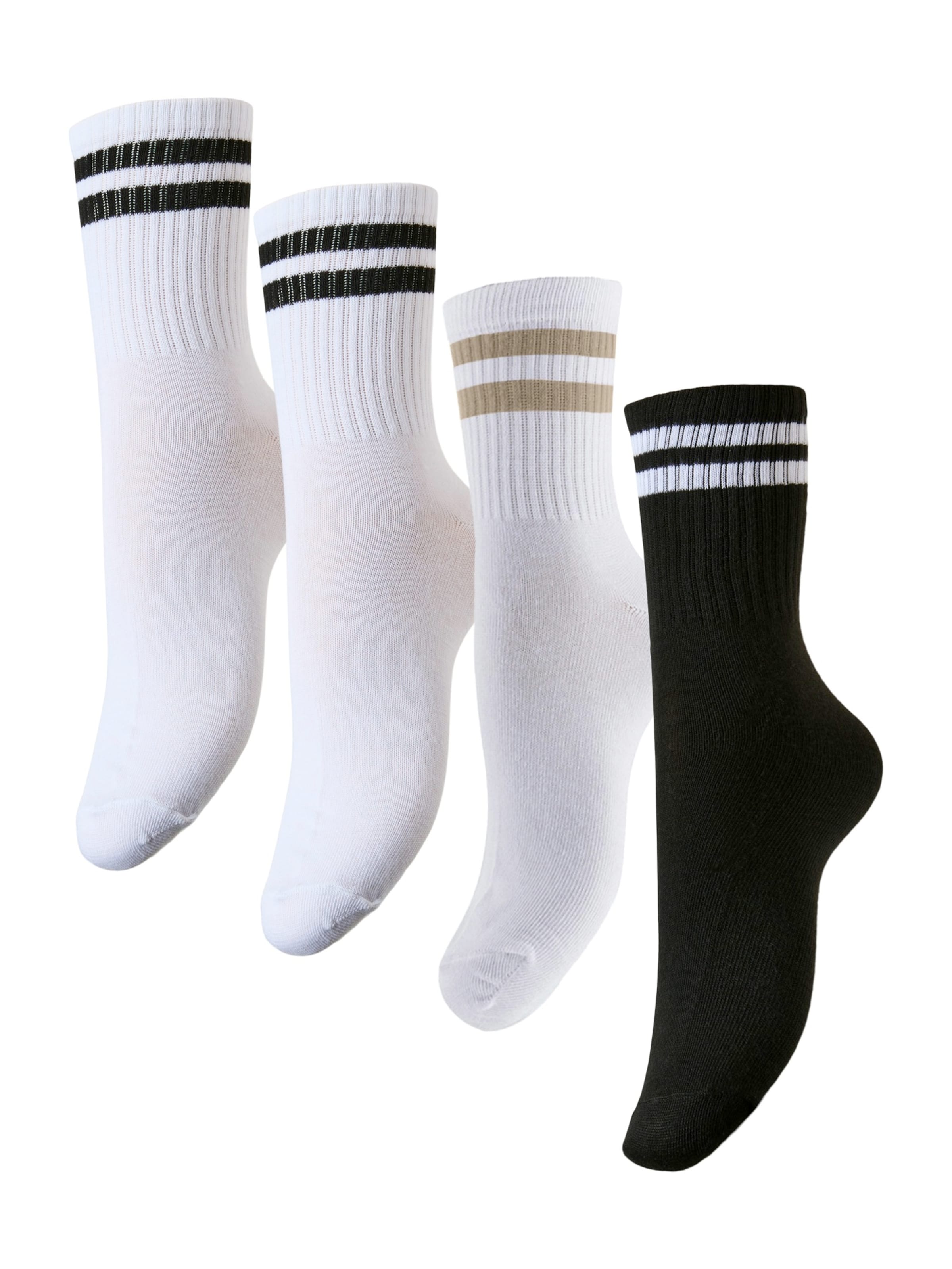 Chaussettes 'PCCally' PIECES en blanc : devant