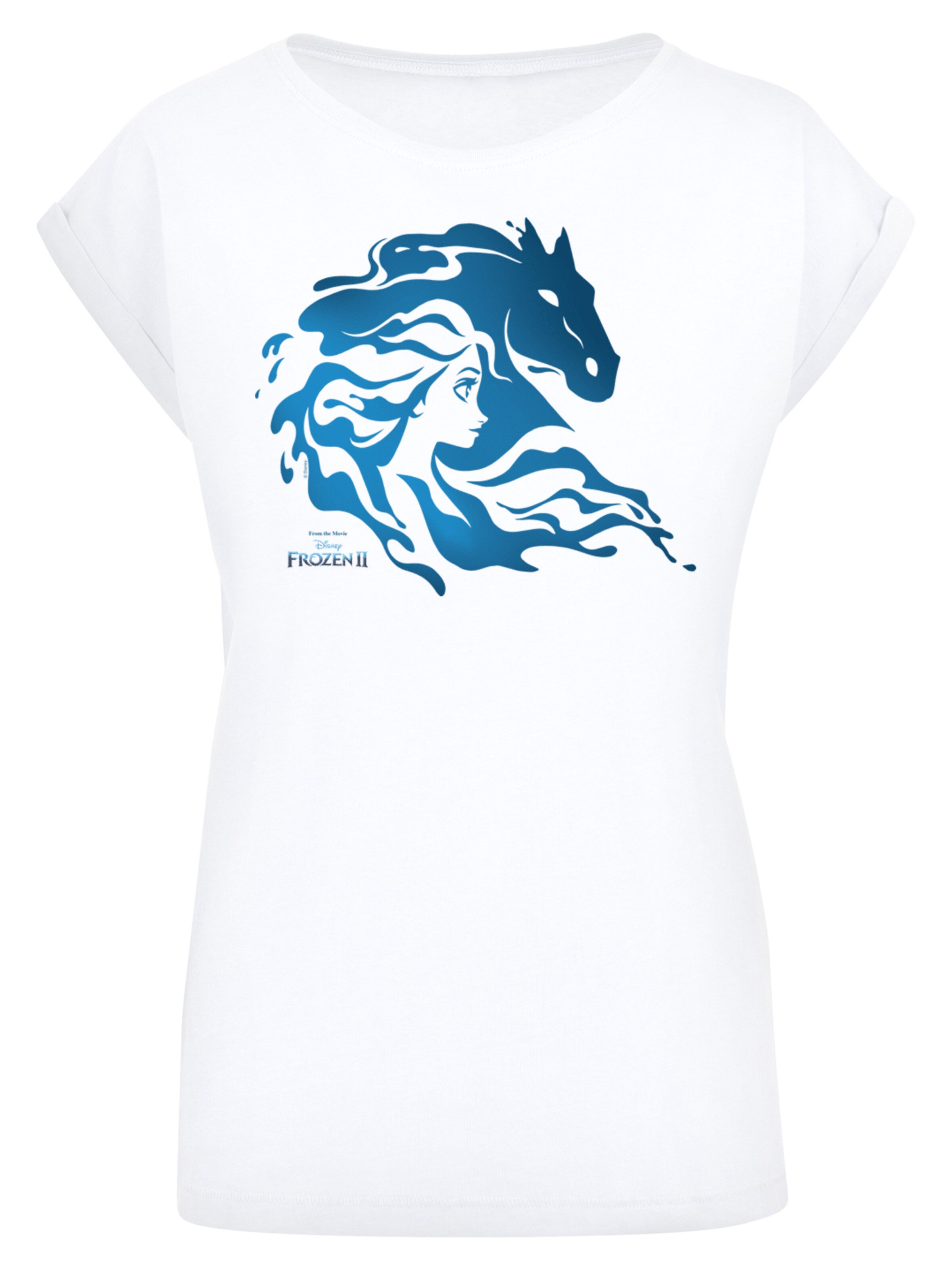 Maglietta 'Disney Frozen 2 Nokk Silhouette' di F4NT4STIC in bianco: frontale