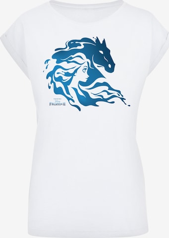 T-shirt 'Disney Frozen 2 Nokk Silhouette' F4NT4STIC en blanc : devant