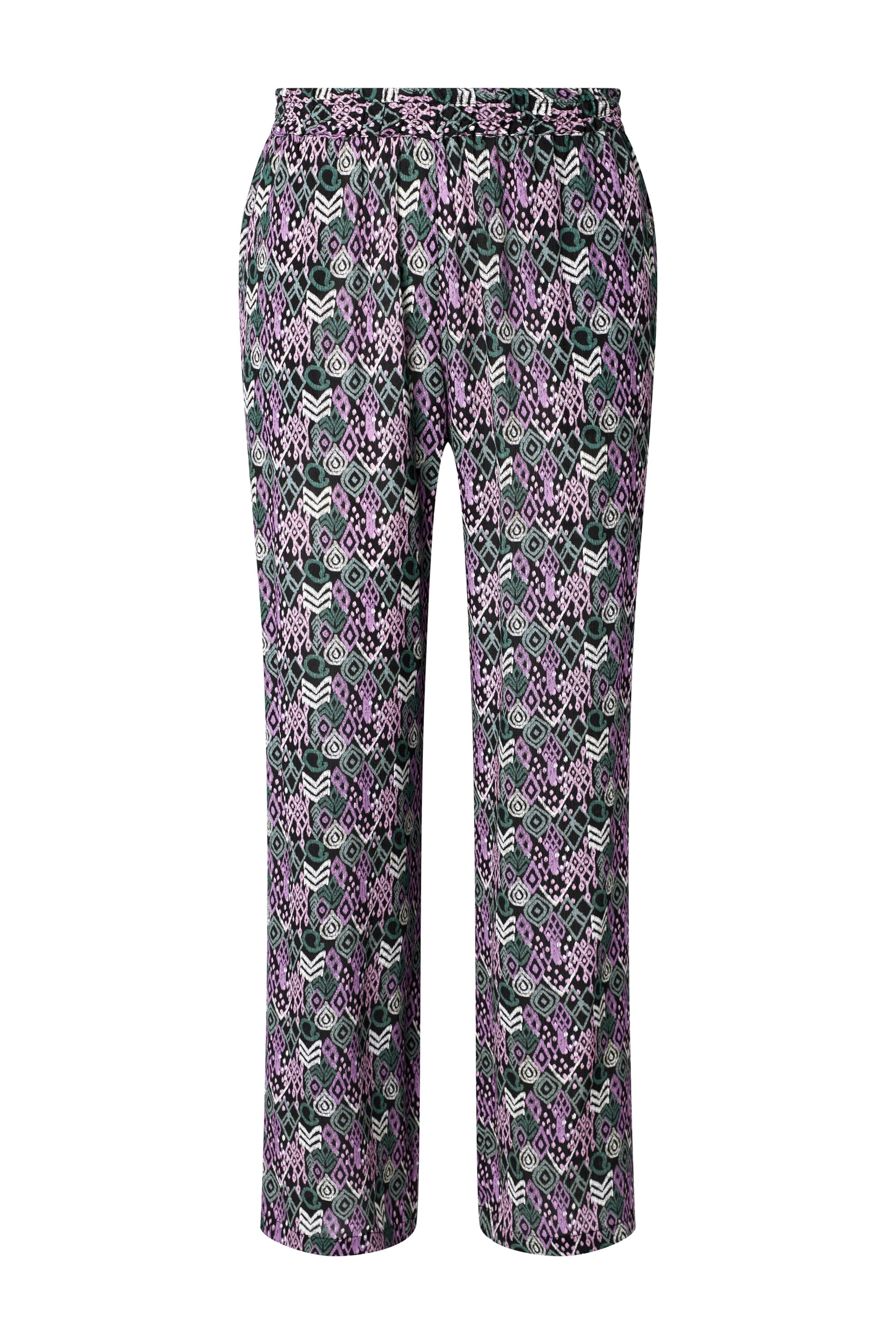 Ulla Popken Loosefit Broek in Zwart: voorkant