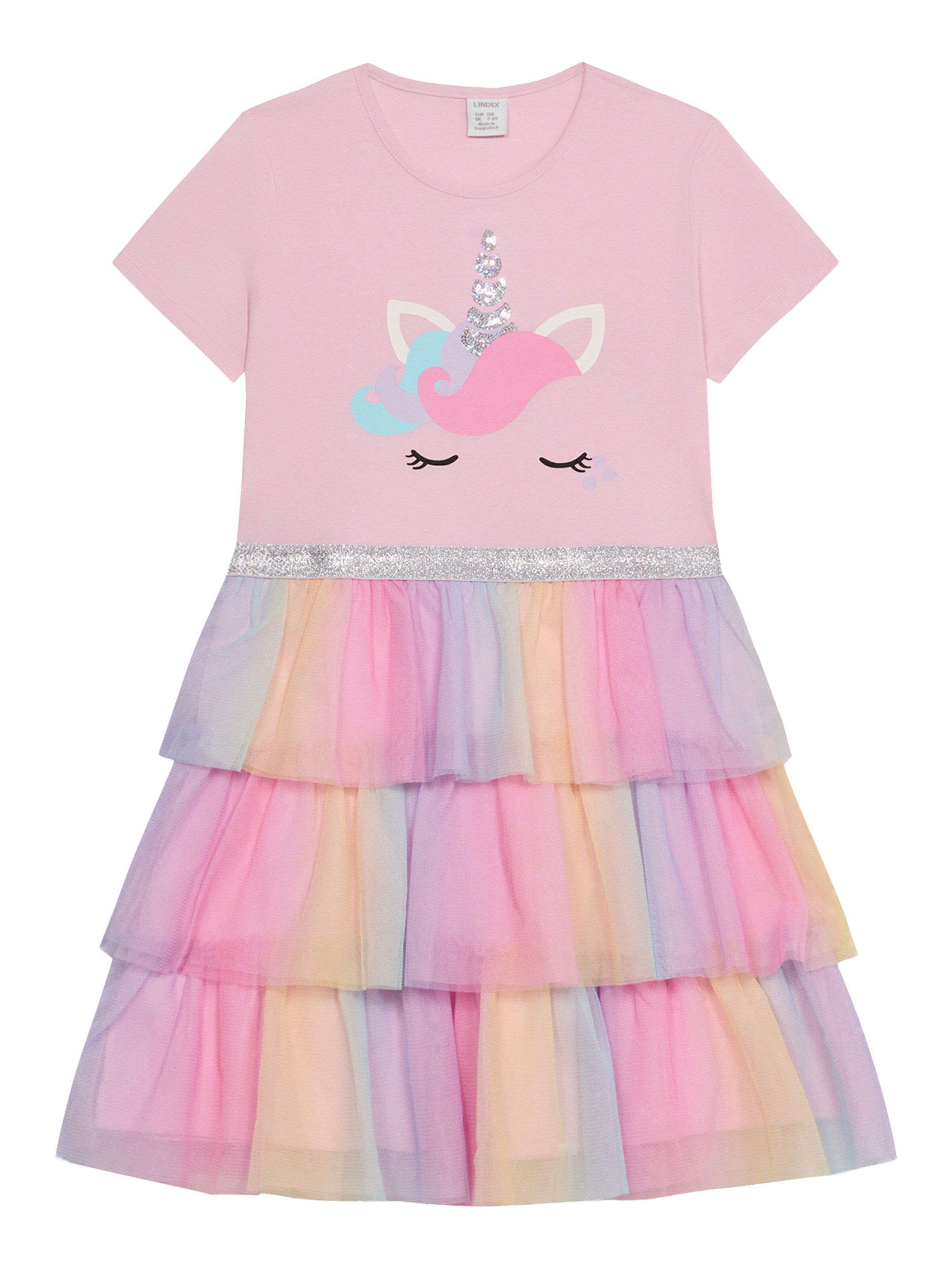 Lindex Платье в Ярко-розовый: спереди