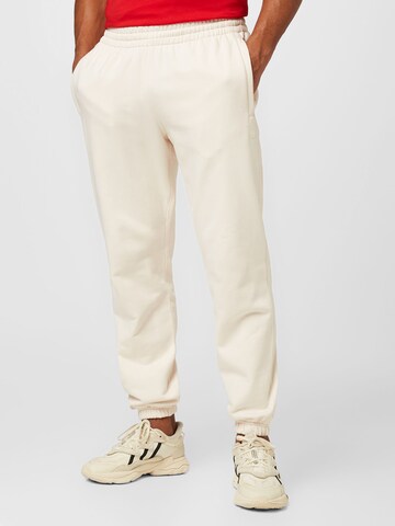 Tapered Pantaloni 'Adicolor Contempo French Terry' di ADIDAS ORIGINALS in bianco: frontale