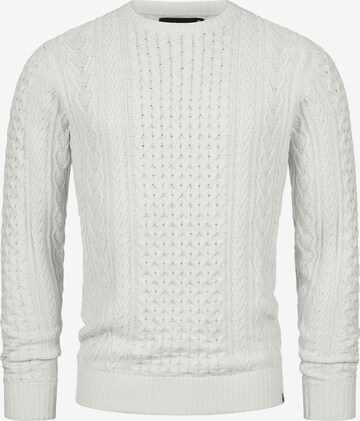 Pull-over INDICODE JEANS en blanc : devant