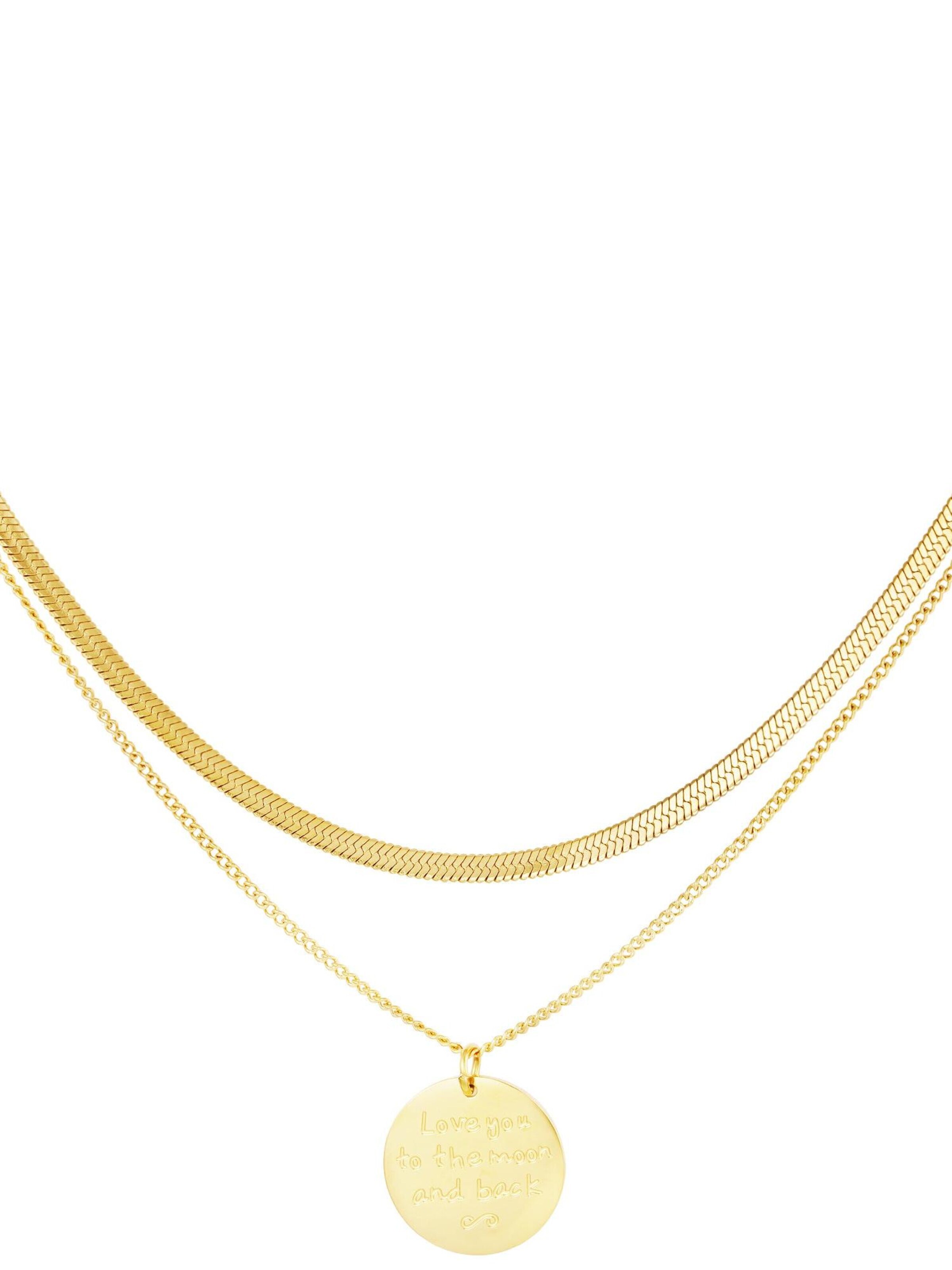 Cala Rose Ketting 'TO THE MOON' in Goud