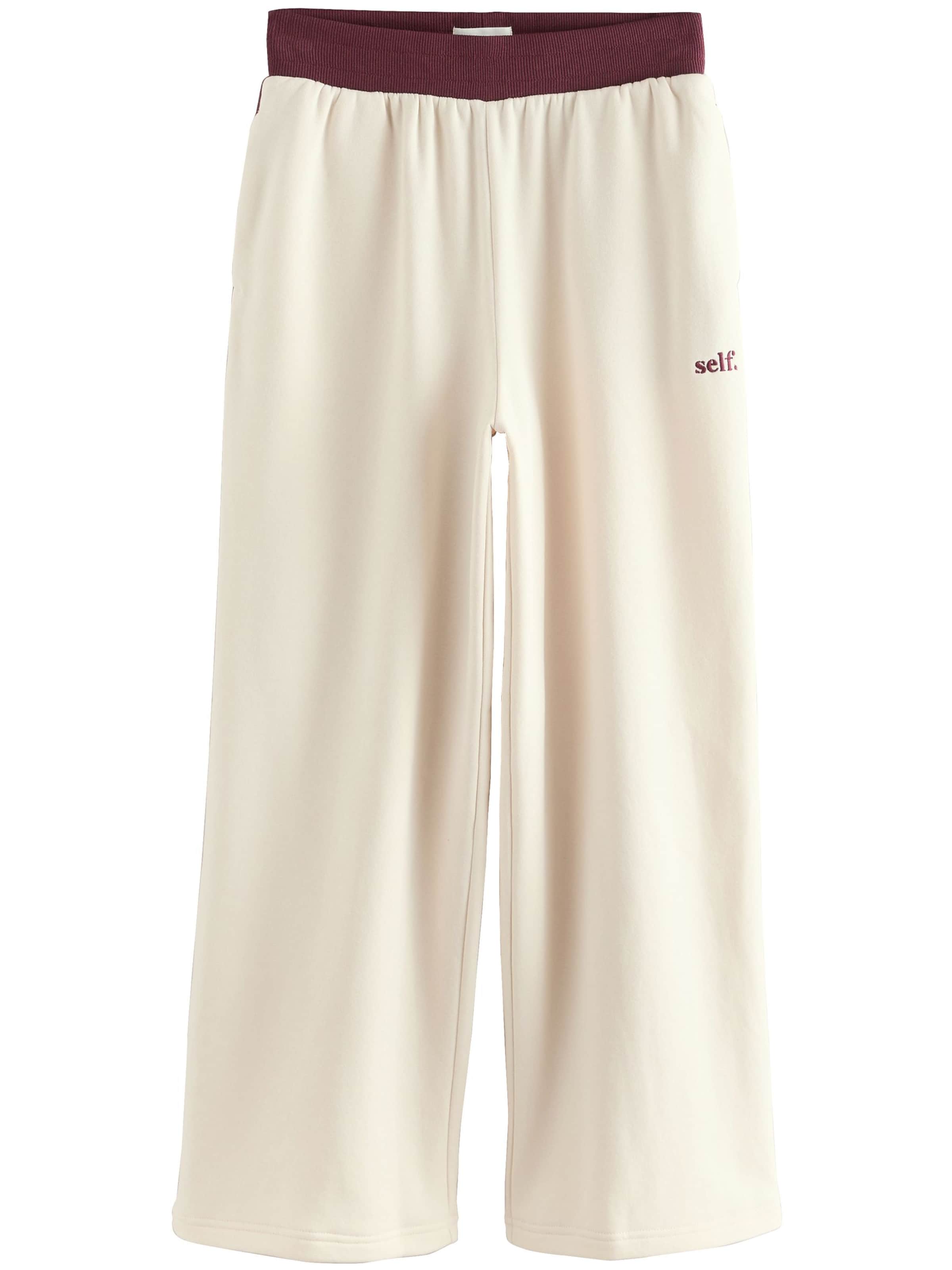 Wide leg Pantaloni de la Next pe alb: față