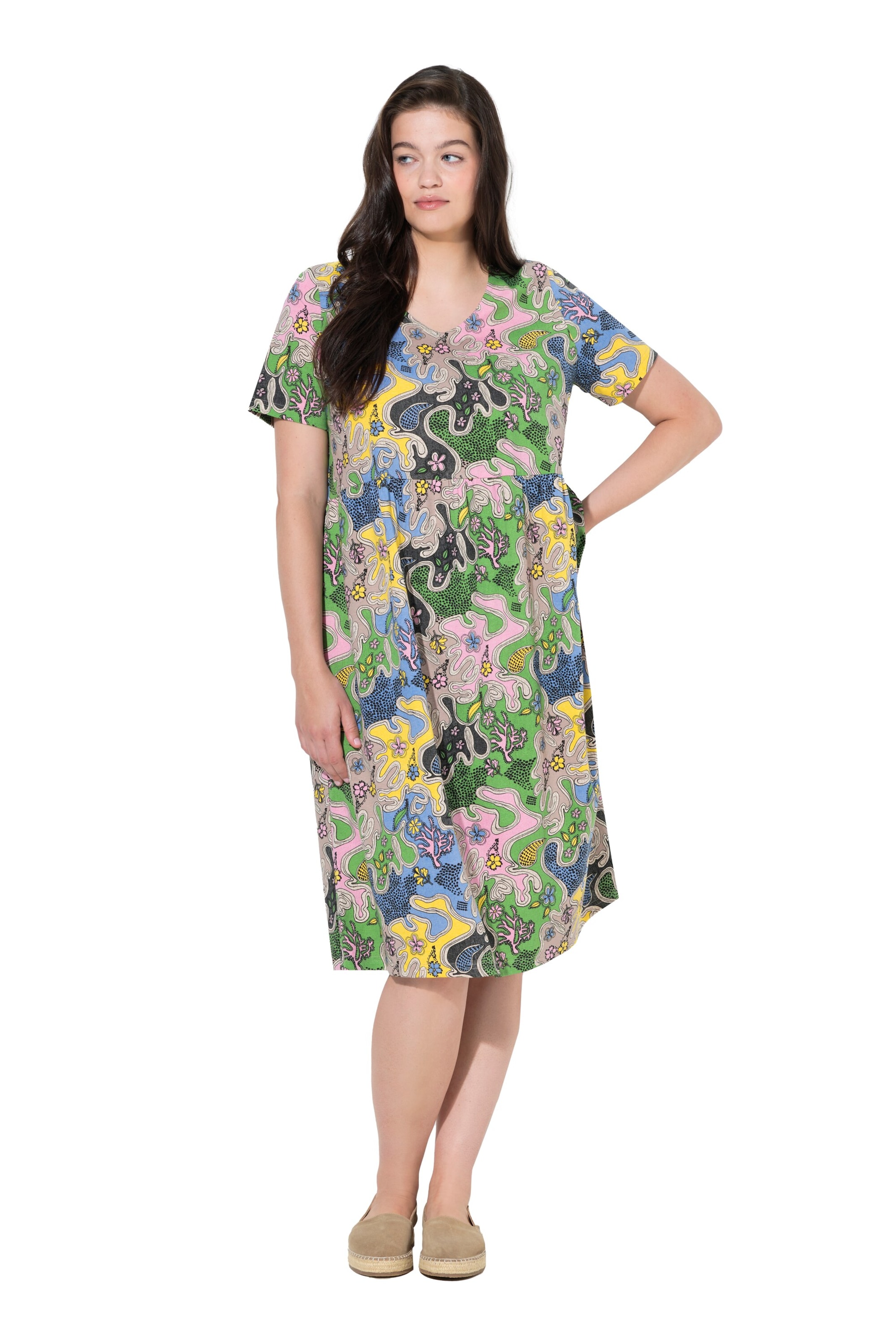 Ulla Popken Dress in Mixed colors: front