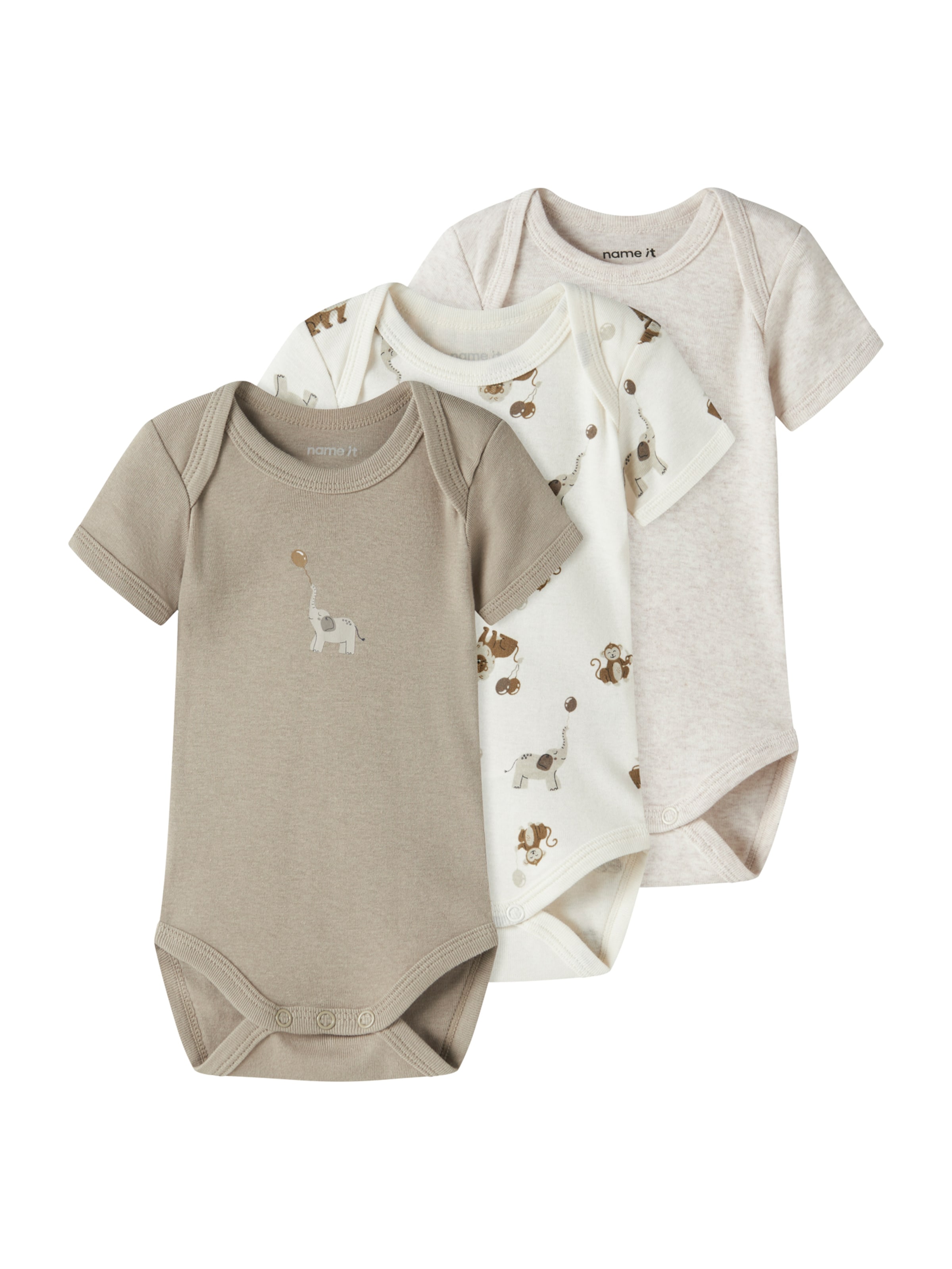 Tutina / body per bambino di NAME IT in beige: frontale