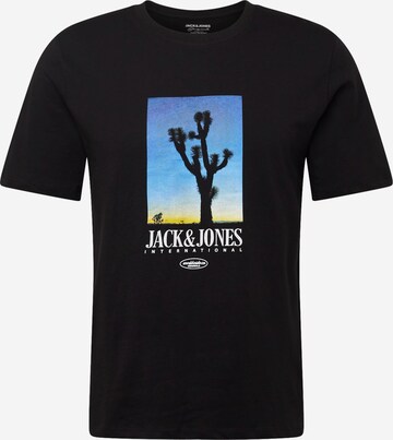 JACK & JONES - Camiseta 'LUCCA' en negro: frente