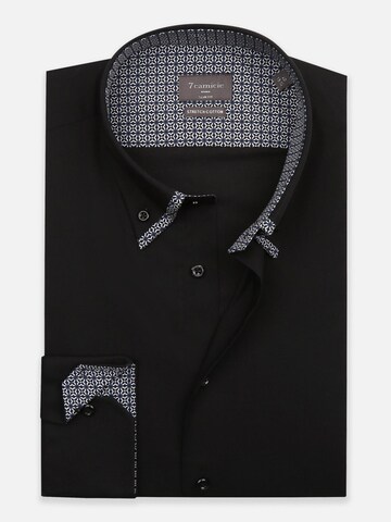 Slim fit Camicia business di 7Camicie in nero