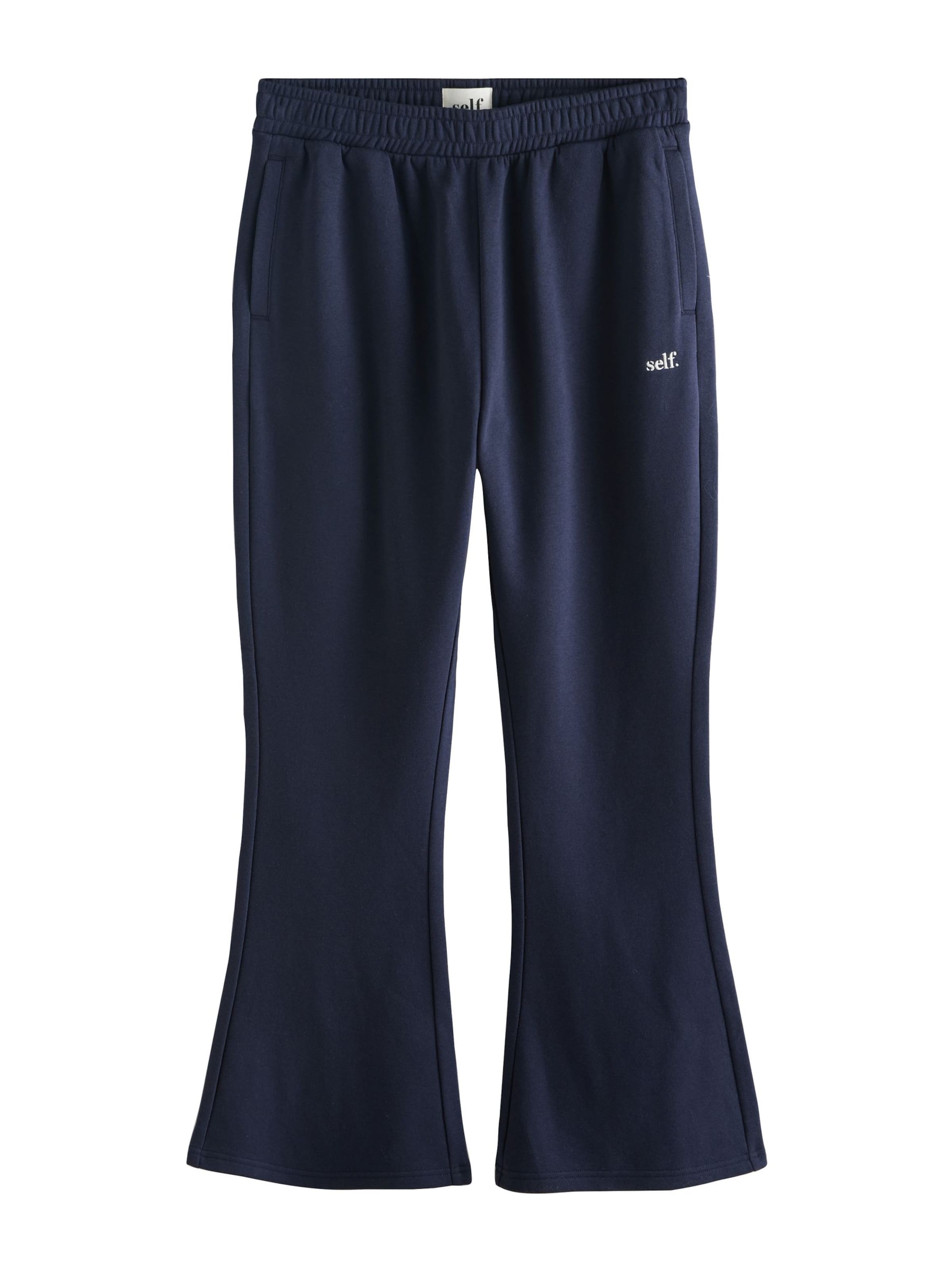 self. Wide leg Trousers in Blue: front