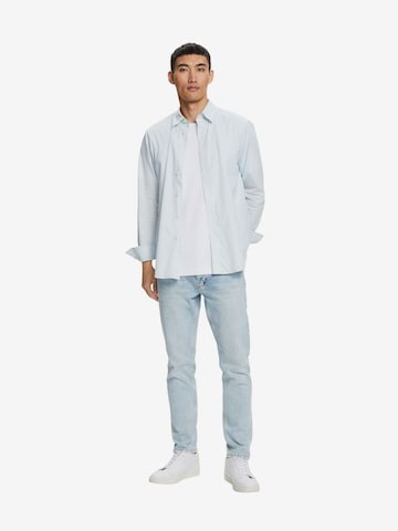 ESPRIT Slim fit Button Up Shirt in Blue