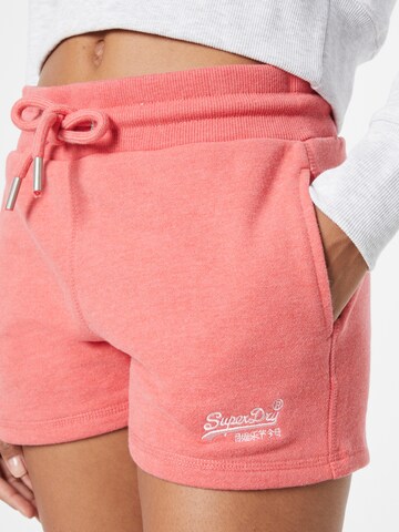 Superdry Regular Pants 'OL CLASSIC JERSEY SHORT' in Pink