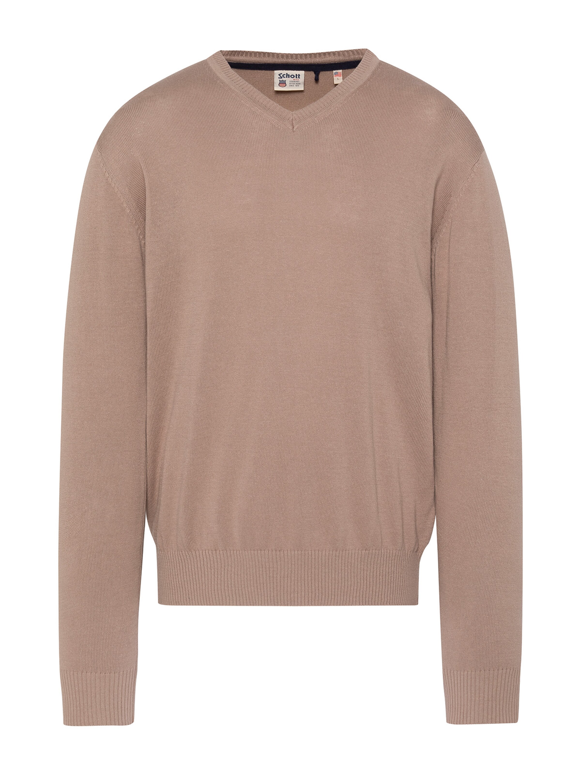 Pull-over Schott NYC en beige : devant