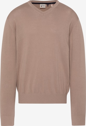 Pull-over Schott NYC en beige : devant