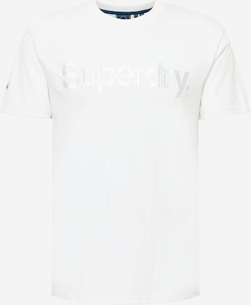 T-Shirt Superdry en blanc : devant