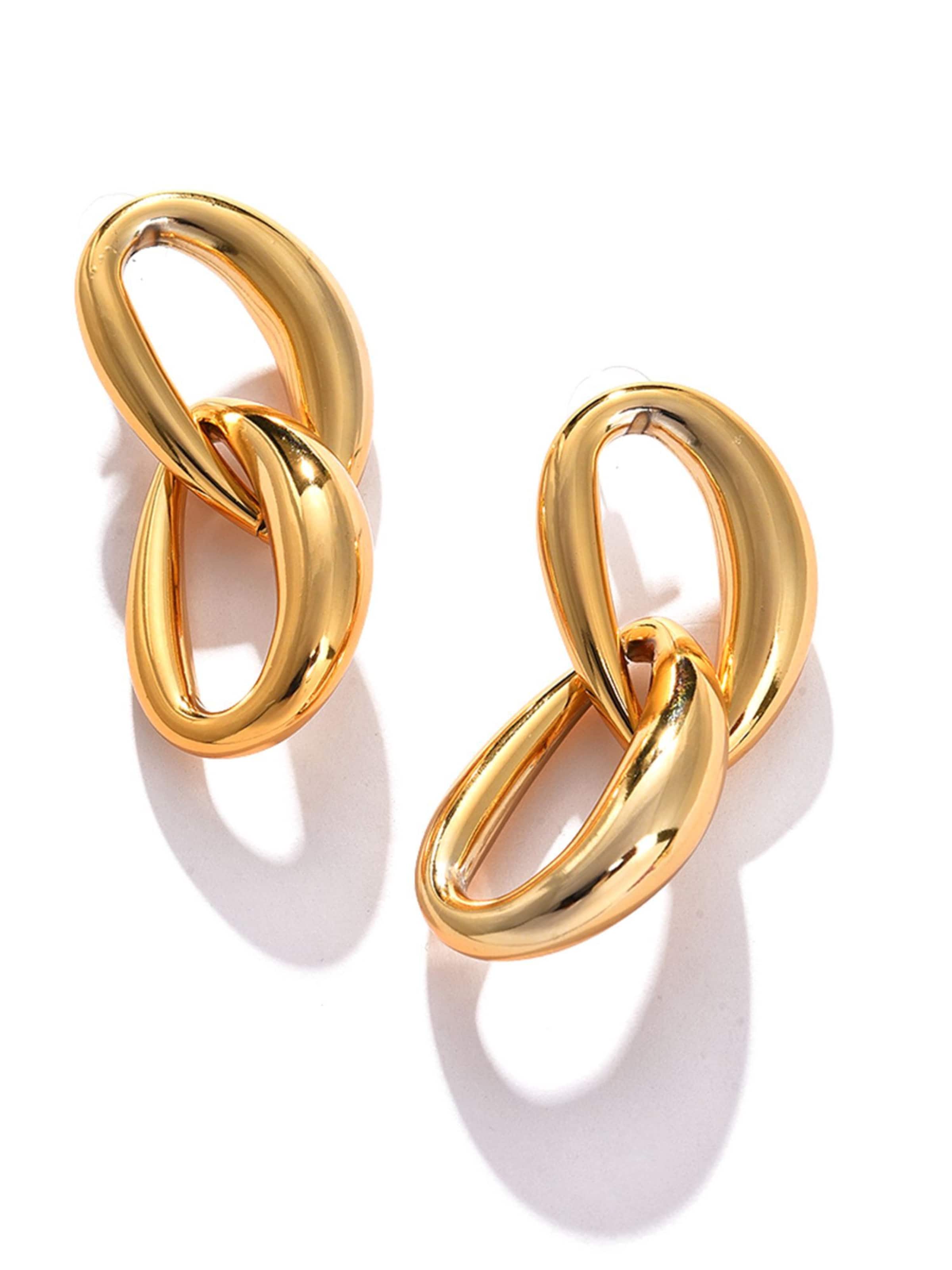 Boucles d'oreilles 'Juniper' SOHI en or : devant