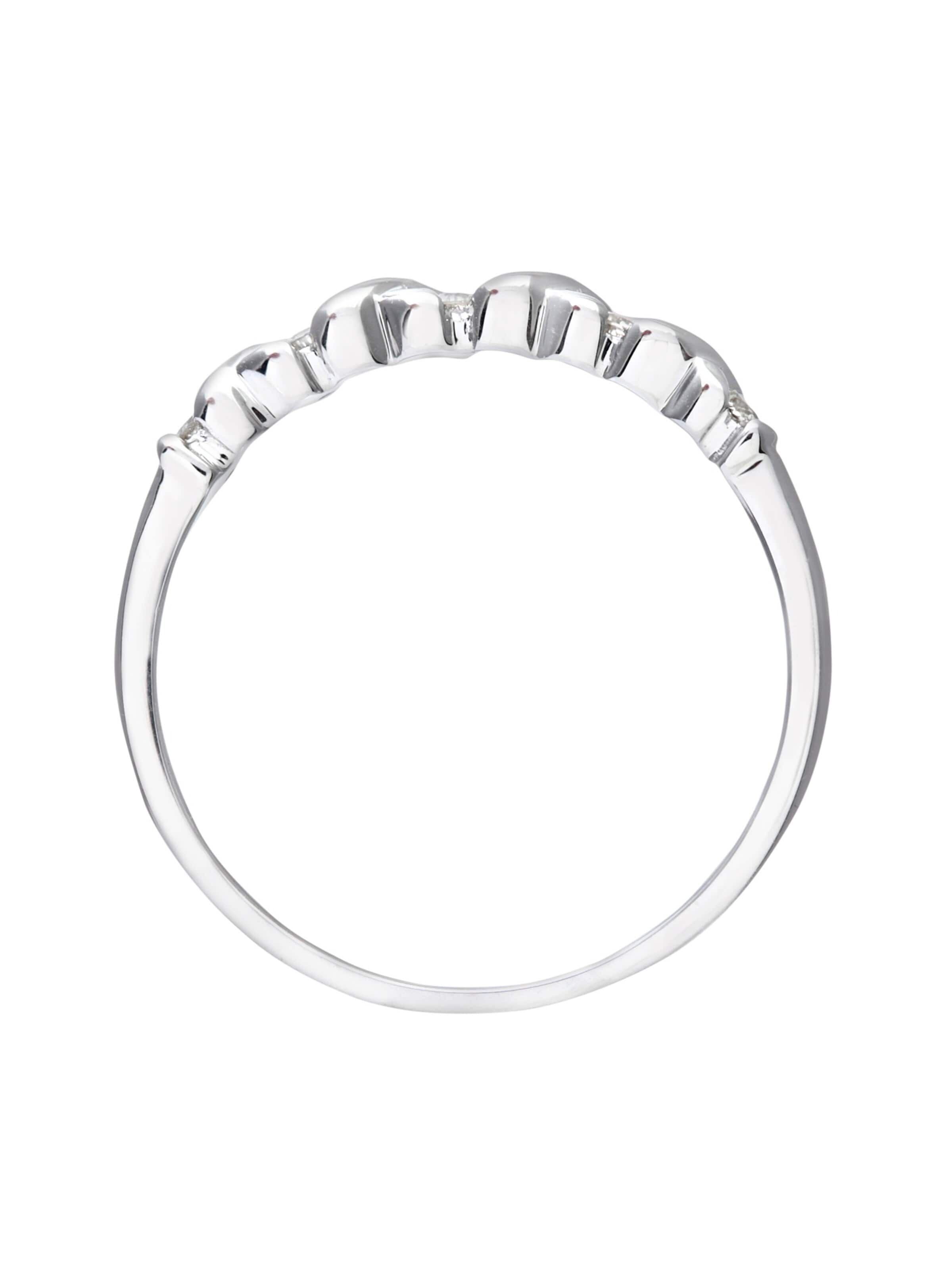 DIAMANT LETERNEL Ring 'Eternity-Ring aus 375 Weißgold mit 0.10 Karat Diamant' in Silver