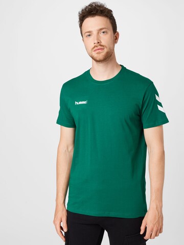 T-Shirt fonctionnel Hummel en vert : devant