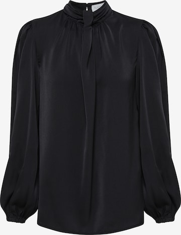 Tussah Blouse 'ELLIE' in Zwart: voorkant