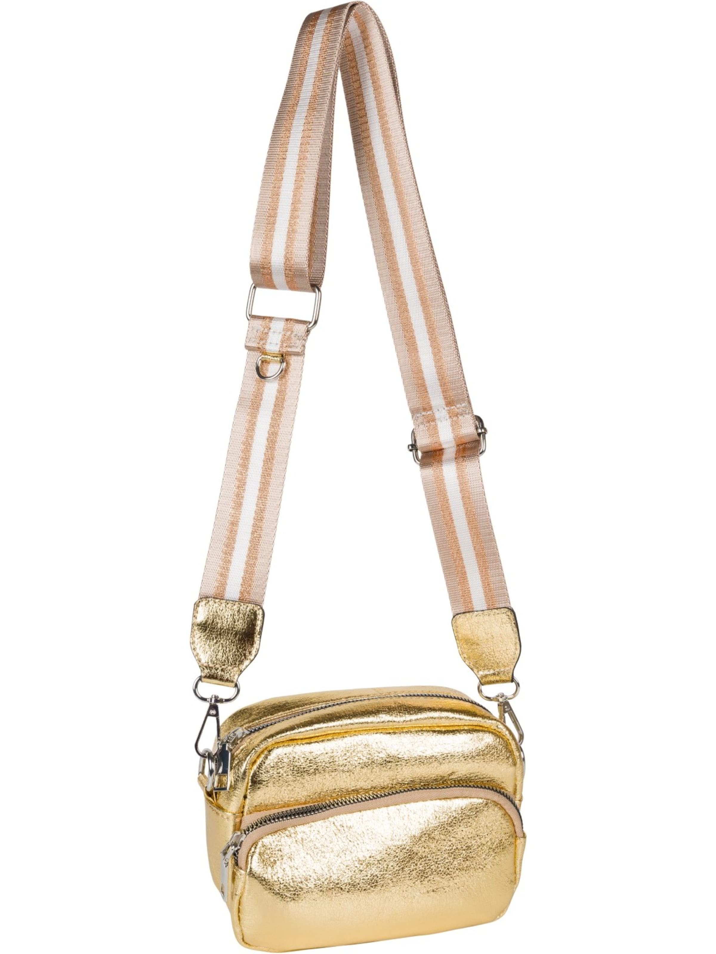 styleBREAKER Umhängetasche 'Rechteckige Umhängetasche Set 2-Teilig'‌‌‌‌‌‌ in Gold: Vorderseite