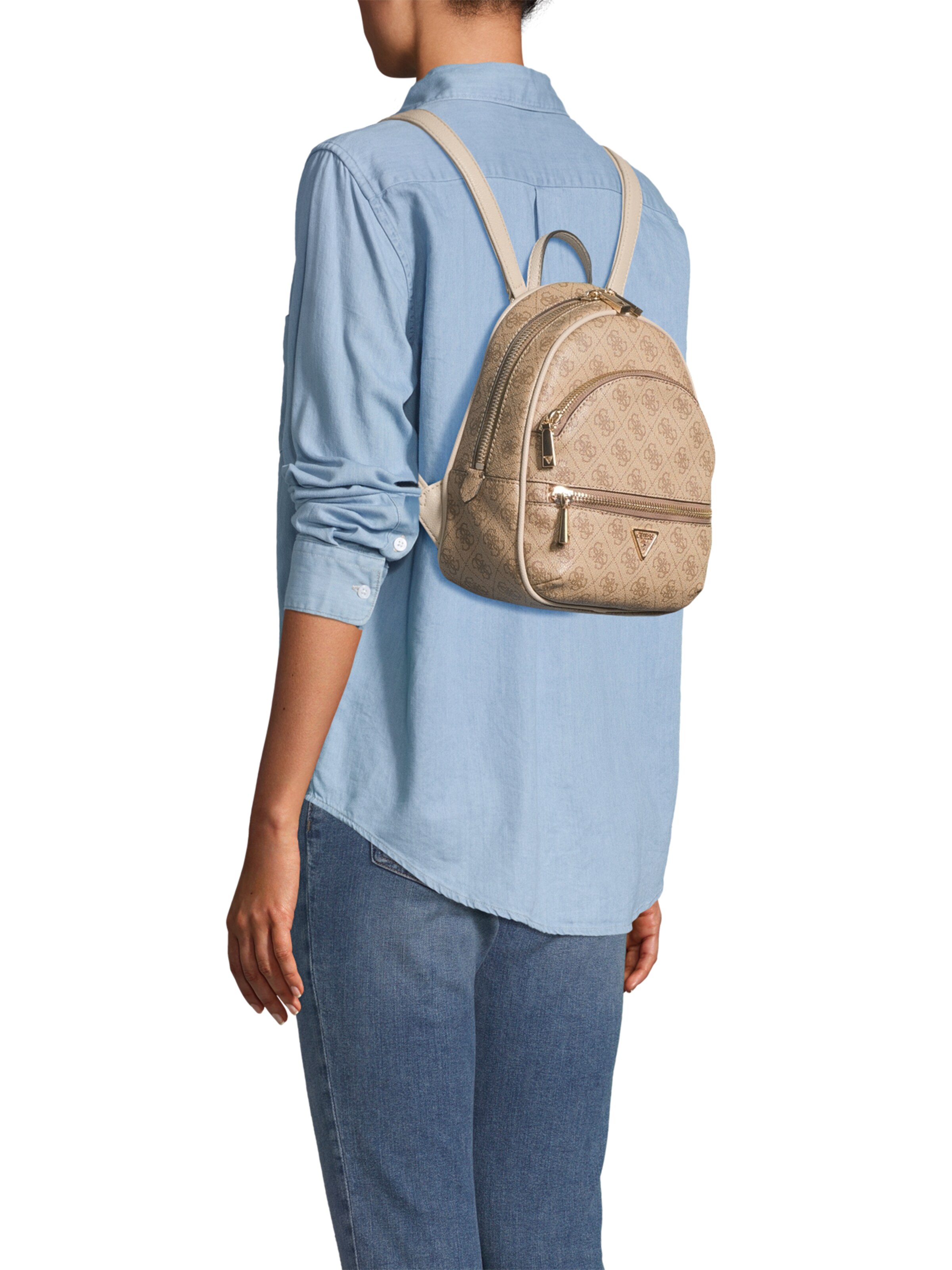 GUESS Backpack 'MANHATTAN II BACKPACK' in Brown: front