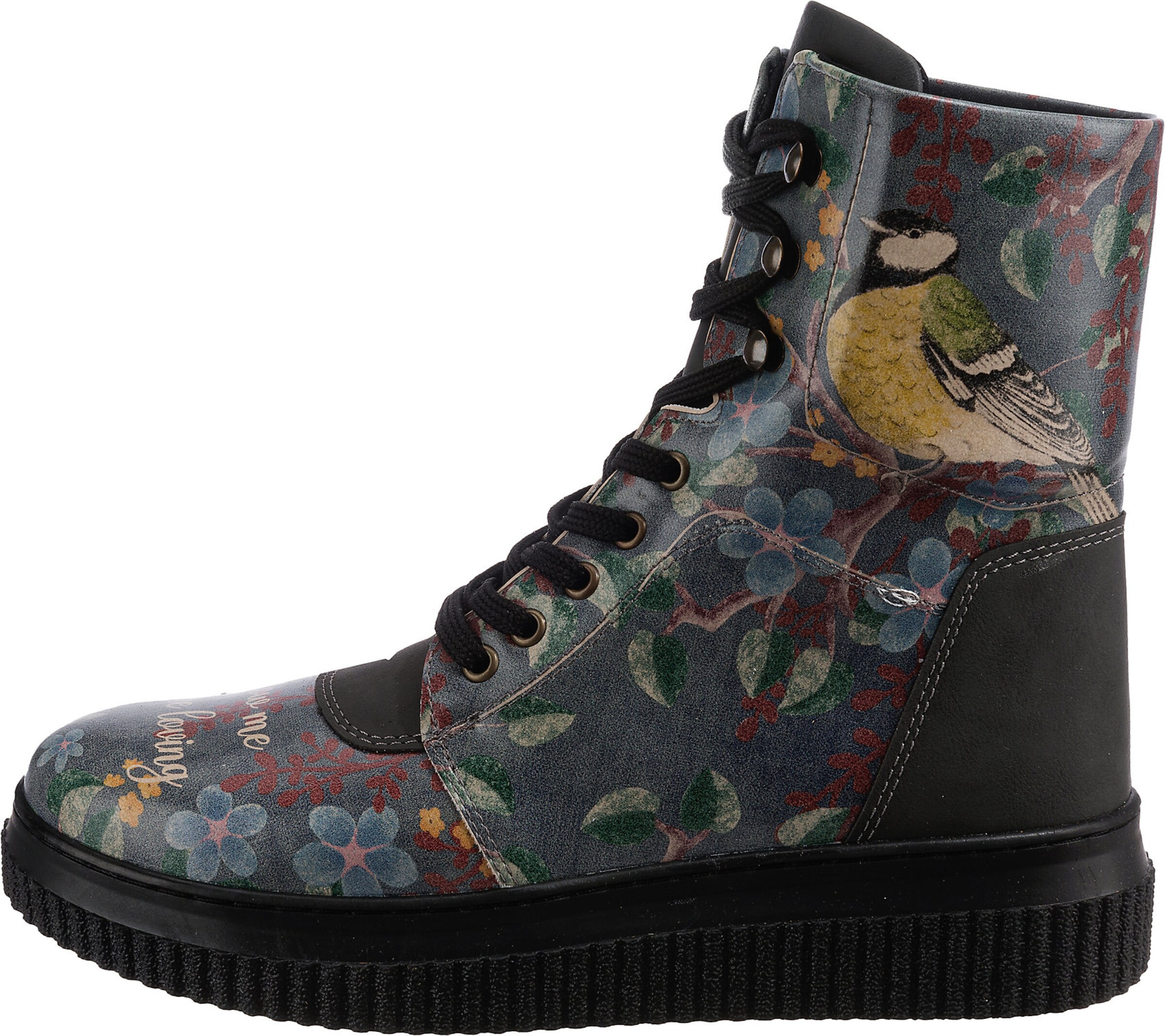 Dogo Shoes Lace-Up Ankle Boots in Grey: front