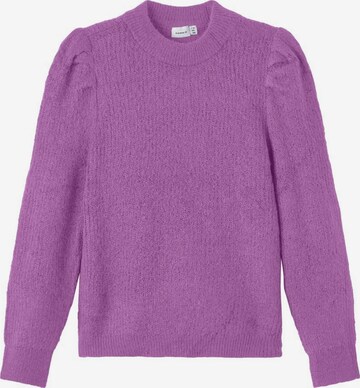 Pull-over 'Rhis' NAME IT en violet : devant